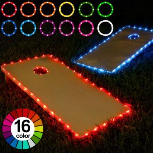 Cornhole with lights for night time or camping with remote control