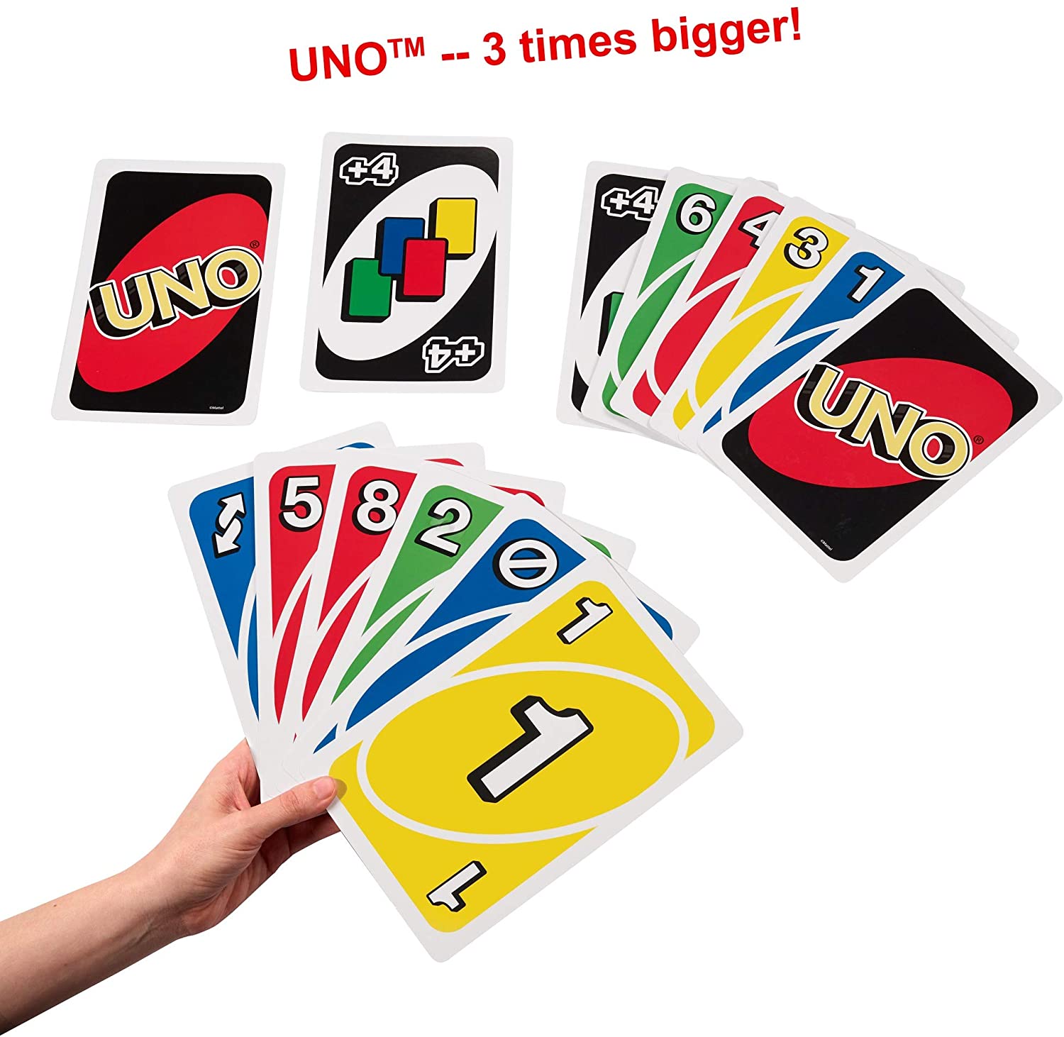 Giant Uno Cards 3 Times Bigger | GeekyHuman.com