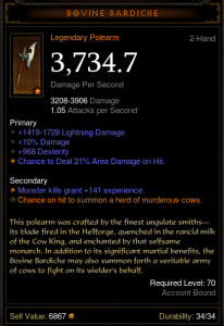 Bovine Bardiche Diablo 3