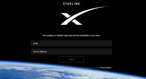 Starlink Signup for Satellite Internet Service updated to include address