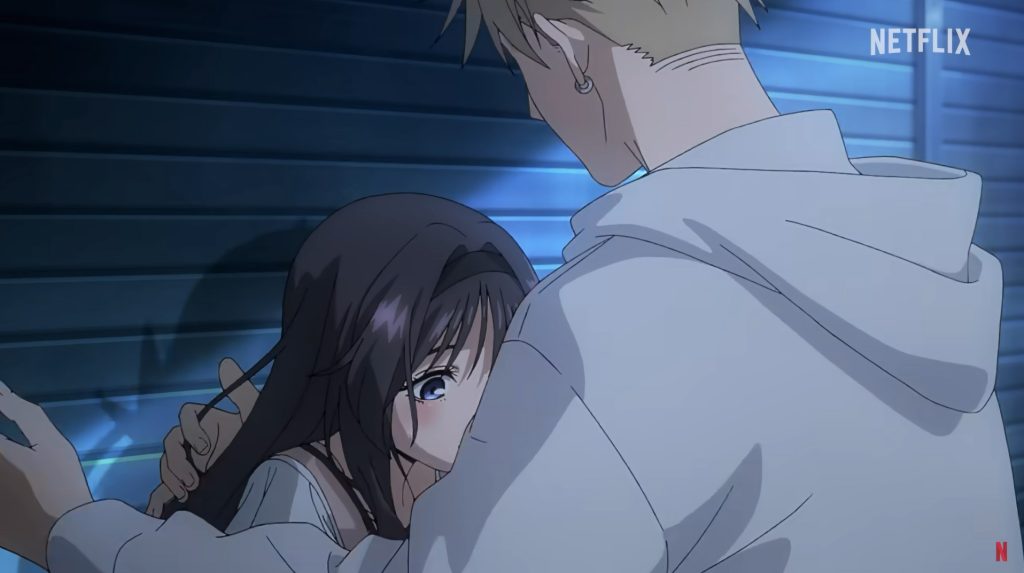 anime - The Fragrant Flower Blooms with Dignity - Tsumugi protecting Kaoruko | Geeky Human