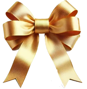 elegant golden bow