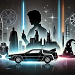 silhouettes of iconic film motifs from geek culture