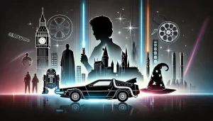 silhouettes of iconic film motifs from geek culture